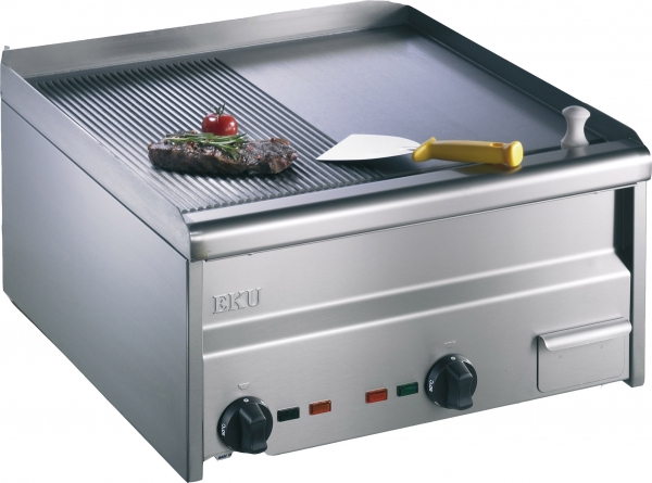 EKU  Elektro Grill-Platte ½ gerillt ½ glatt, 7,8 KW